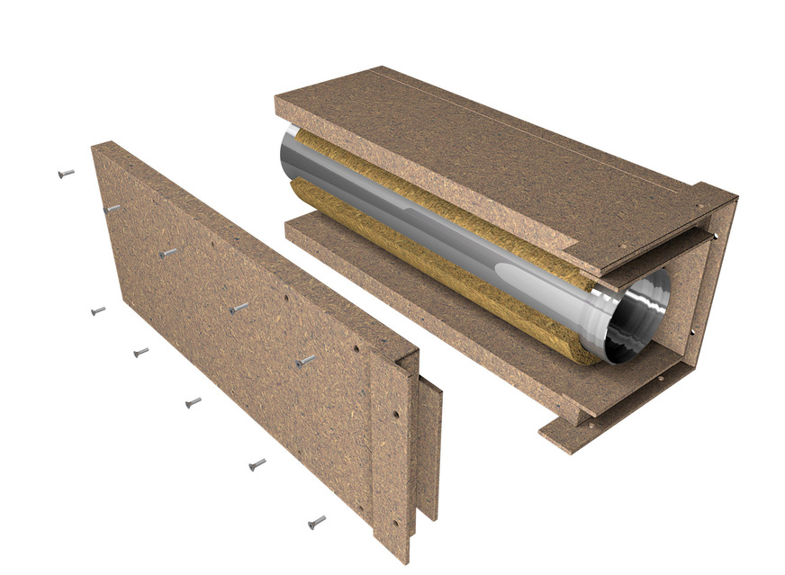 Das metallische Innenrohr kann mit einer Dämmung versehen werden.