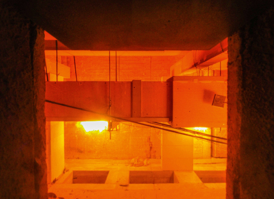 So sieht der Blick ins Innere eines Prüfofens aus.