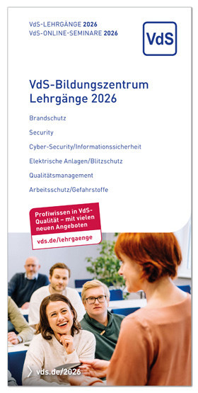 Ab sofort ist die VdS-Lehrgangsbroschüre 2026 kostenlos in gedruckter und digitaler Form erhältlich