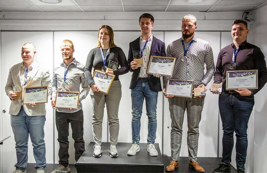 Medaillenmomente in Roskilde: Die Platzierten der FESI-EM 2025 auf einen Blick: Jacqueline Baden und Julian Brükner (Gold, Deutschland), Marcin Klich und Kamil Dynarowicz (Silber, Polen) sowie Fabius Schenzielorz und Franz Günzel (Bronze, Deutschland).