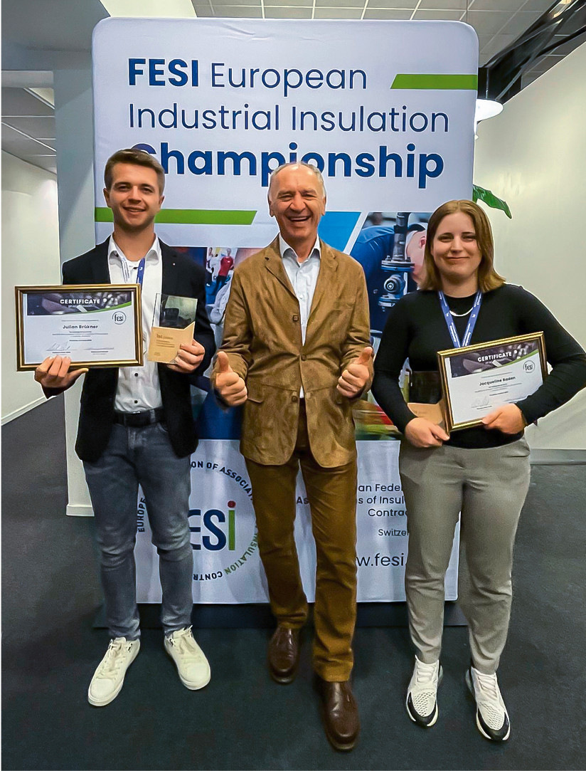 Strahlende Gesichter bei der&nbsp;Siegerehrung der FESI European Industrial Insulation Championship – der Europameistertitel geht an das Team aus Deutschland.