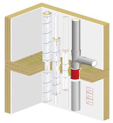Moderne Holzbaukonstruktionen halten Einzug auch in den Bau von mehrgeschossigen Wohnhäusern, für die erhöhte Anforderungen an den Brandschutz gelten. Mit den geprüften und verarbeitungsfreundlichen „Conlit“-Brandschutzprodukten – hier in Brettsperrholzdecken – entstehen sichere Lösungen als Alternative zu aufwändig zu montierenden Abschottungen mit Auslaibung und Mörtelverguss.
