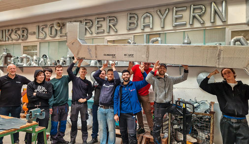 Schulungstag mit Herrn Laidig von Isover mit dem Lüftungskanal Klimaver.