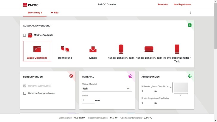 Calculus ermöglicht auch mobile Berechnungen von Rohrisolierungen gemäß DIN EN ISO 12241 für die Bereiche TGA, Prozessindustrie und weitere industrielle Anwendungen.
