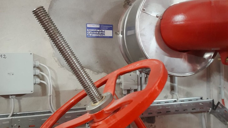 Asymmetrische Rohrabschottung G+H Isolierung nach abP P-MPA-E-00-019 - © G+H Isolierung Asymmetrische Rohrabschottung G+H Isolierung nach abP P-MPA-E-00-019 - © G+H Isolierung