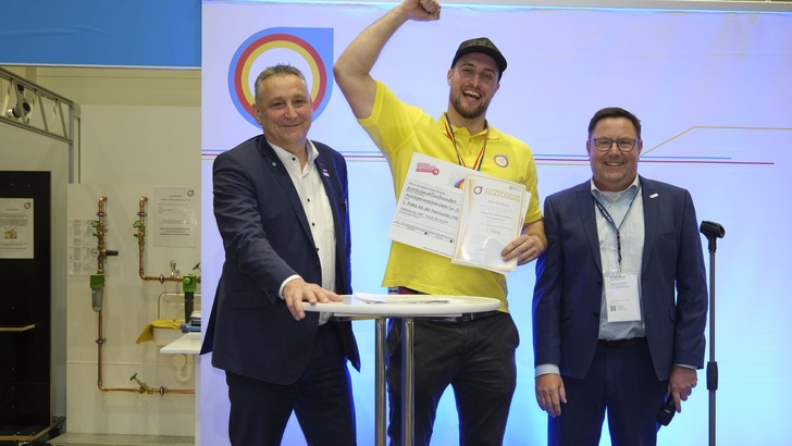 Deutscher Meister Anlagenmechaniker SHK Maximilian Becker - © GET Nord Deutscher Meister Anlagenmechaniker SHK Maximilian Becker - © GET Nord