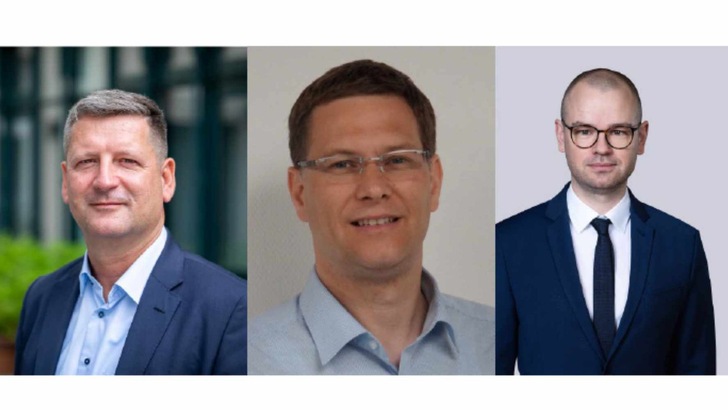Portraitbilder der neuen Vorstandsmitglieder: Christian Bruch, Dr. Jens Uwe Pott, Tim-Oliver Müller