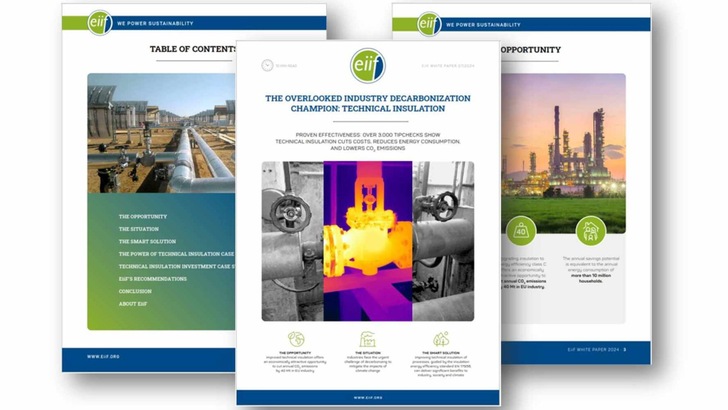 Whitepaper „The Overlooked Industry Decarbonization Champion: Technical Insulation“ - © EiiF; Bildmontage: RM Rudolf Müller Medien
