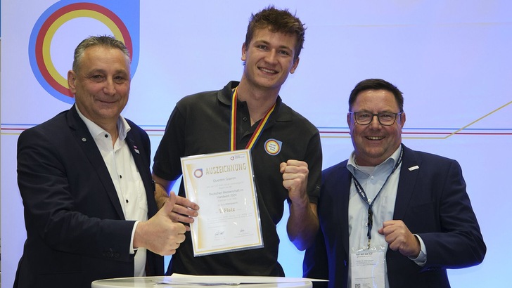 Deutscher Meister 2024 im SHK-Handwerk ist Quentin Gramm.