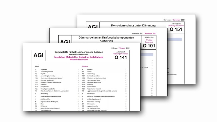 Für den Bereich Dämmung von betriebstechnischen Anlagen sind drei neue AGI-Arbeitsblätter erschienen.