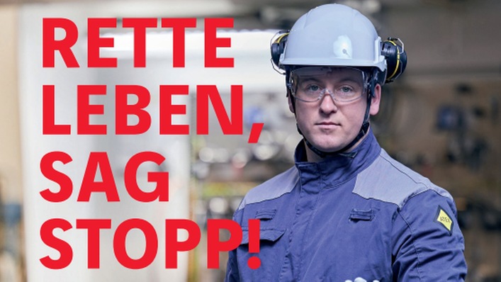 Stopp sagen: Plakat zur „Safety Week“