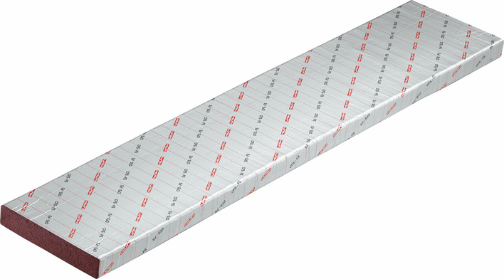 Der flexible Brandschutzstein CFS-FS L ist einen Meter lang und 20 Zentimeter breit.